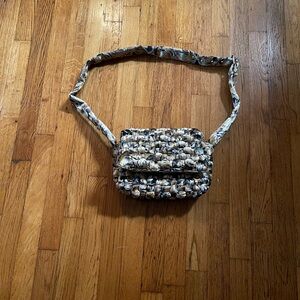 Anthropologie velvet shoulder bag NWOT